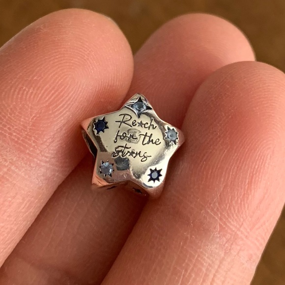 NWOT Bold Sparkling Star Charm Sterling Silver 925 - Picture 11 of 15